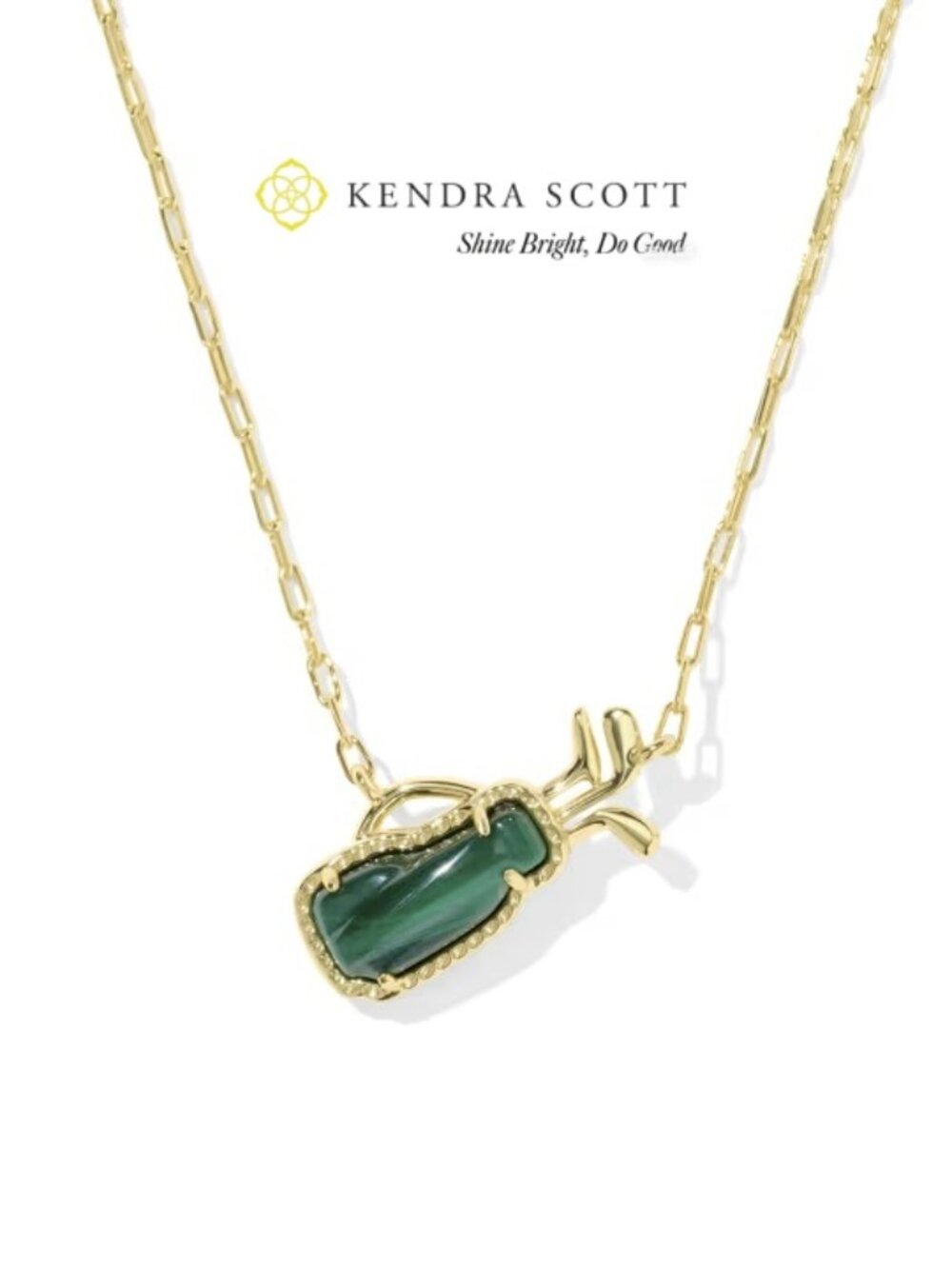 Kendra Scott Golf Gold Short Pendant Necklace